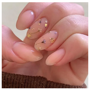 flores minimalistas uñas