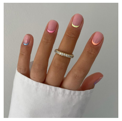francesa invertida clasica nails