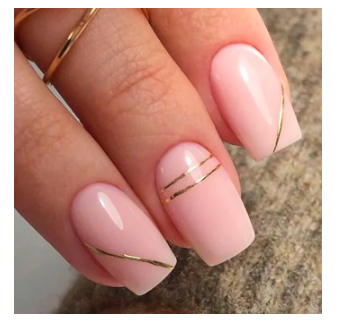 tonos dorados naturales manicura